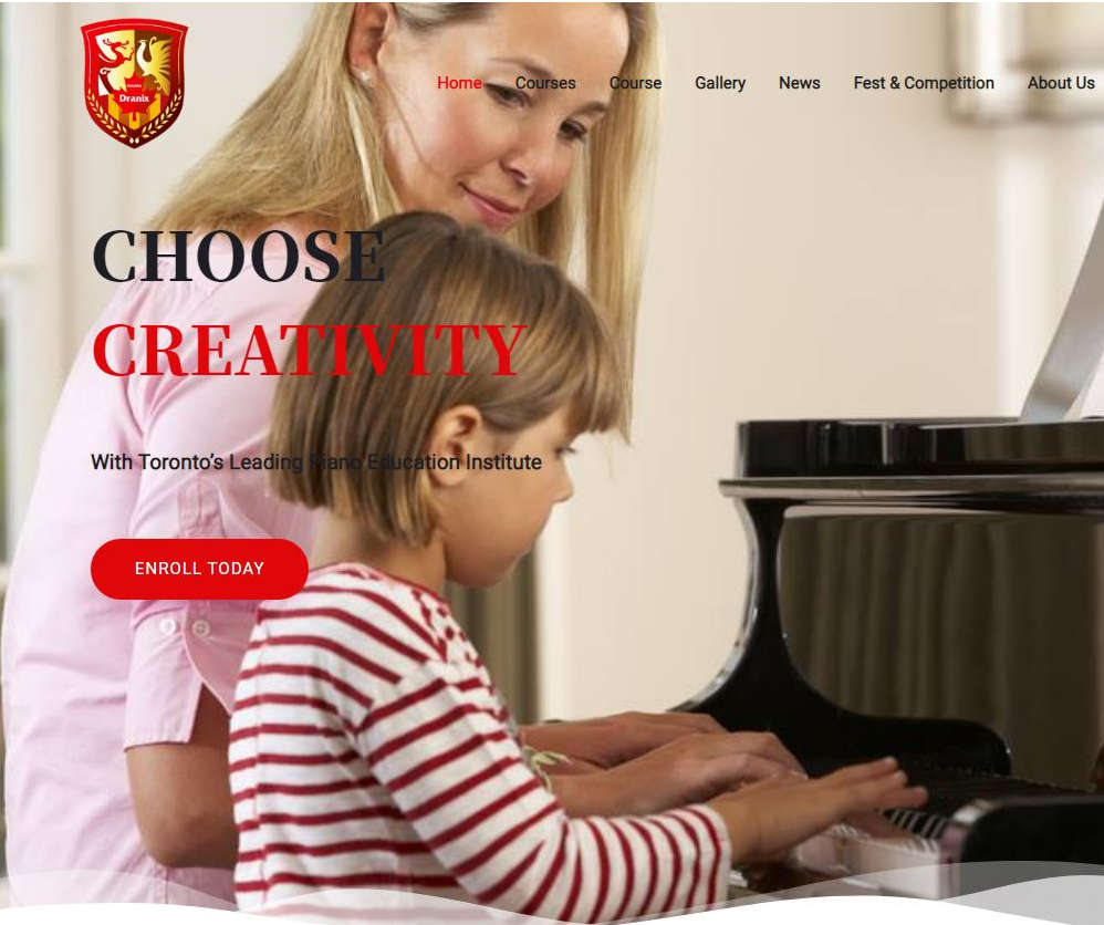 music school homepage
