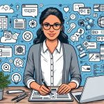 someone designing their own website